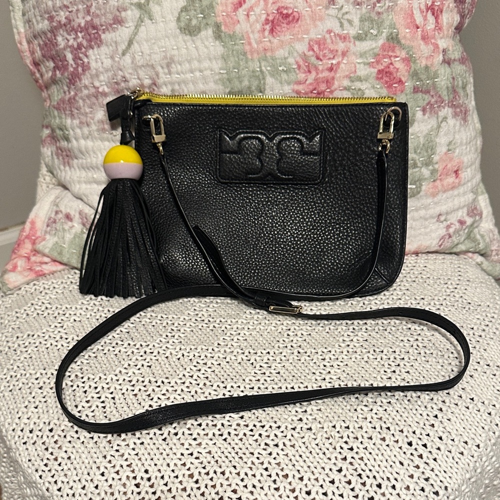 Black Leather Crossbody Bag